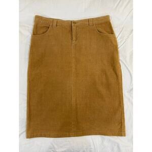 Inherit Christy Tan Corduroy Pencil Skirt Size 14